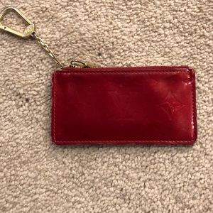 Louis Vuitton Red Patent Leather Pouch
